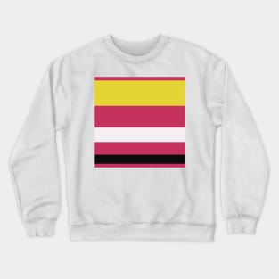 A fashionable stew of Very Light Pink, Dark, Almost Black, Dark Pink and Piss Yellow stripes. Crewneck Sweatshirt